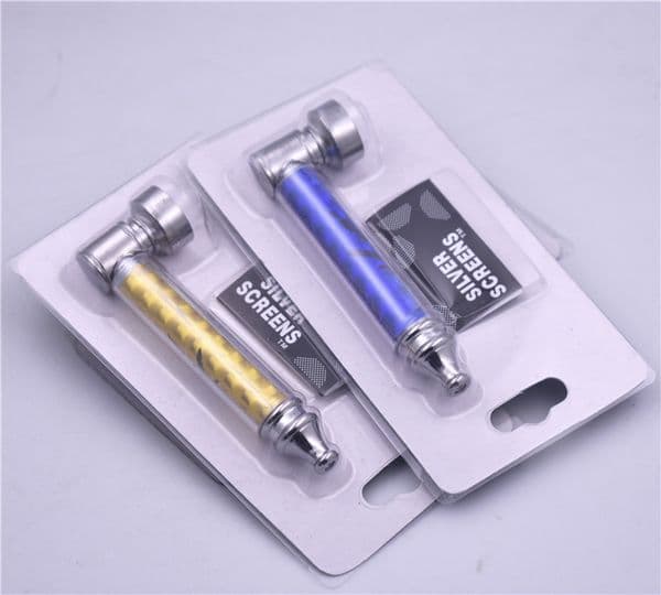 Metal Smoking Hand spoon Pipe Stylish Mini Size Tobacco spoon pipe Smoke Filter Pipes Portable Oil Burner Pipe with 5pcs Screens