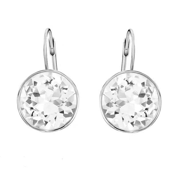 1111 Bella Dangle Earrings made with Austrian Crystal for Ladies Silver Plated Round Drop Earings Christmas Bijoux Gift
