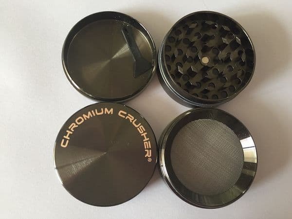 Wholesale 40mm/63mm 4layer cheap metal chromium crusher tobacco grinder protable gunmetal Herb grinder for smoking free shipping