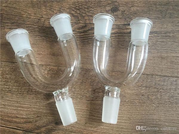 double bowl Glass adapter adaptor water smoking bong bubbler pipe free shipping wholesale two functions smoke