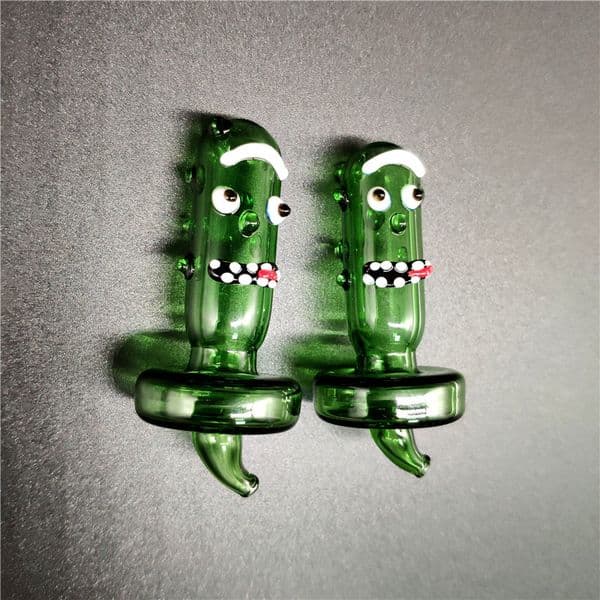 glass bubble carb cap hat New Style Cucumber Monster for Flat Top Quartz Nail Glass Bongs Smoking