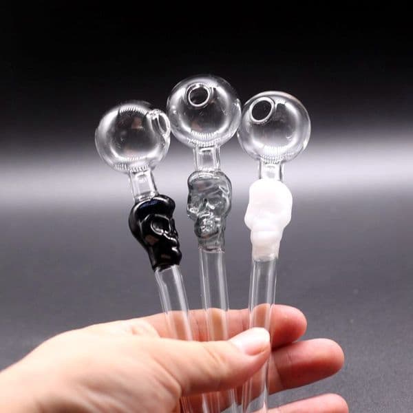 Skull Oil Burners Glass Pipes glass bong oil water pipe Glass Smoking Pipes bong shisha e hookahs