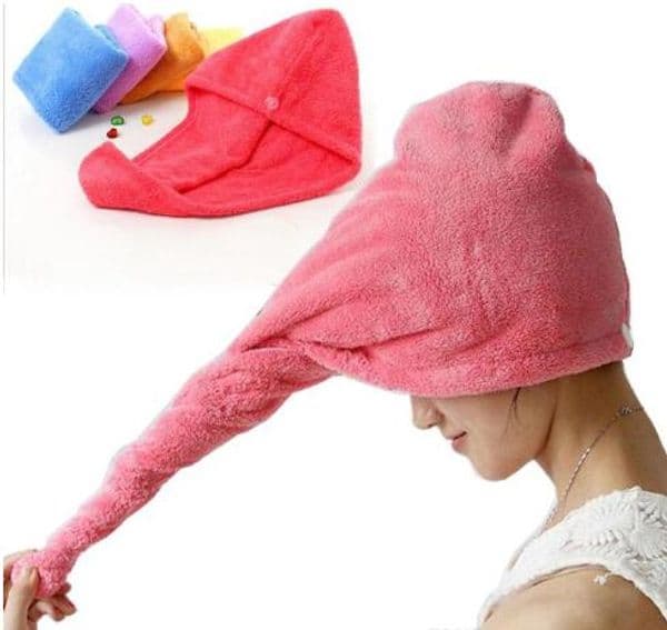 Microfiber Quick Dry Shower Hair Caps Magic Super Absorbent Dry Hair Towel Drying Turban Wrap Hat Spa Bathing Caps