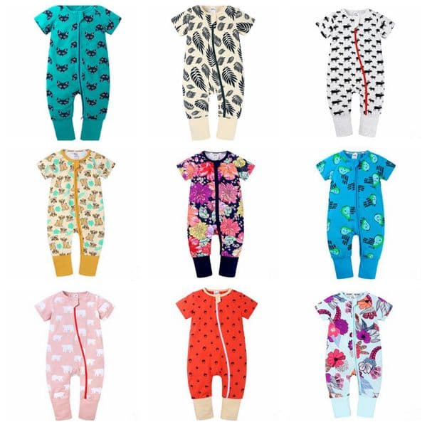 Summer Baby Romper Cotton Infant Boy Rompers Short Sleeve Newborn Girl Jumpsuits Designer Toddler Clothes INS Clothing 40 Designs DW4187