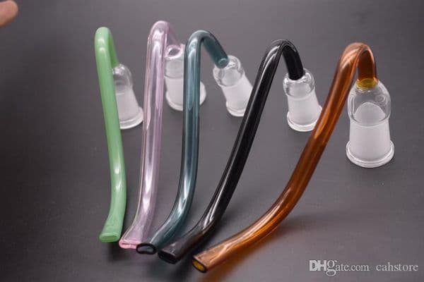 glass J-Hook Adapter 14mm 18mm J hooks male Female glass pipe 14.4mm 18.8mm glass Adapter bowl for water bongs hookah