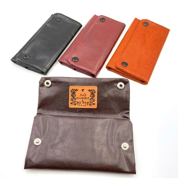 Premium PU Leather Tobacco Pouch Multicolor Dry Herb Storage Bag Tobacco Holder Man Wallet Purse Smoking Accessories