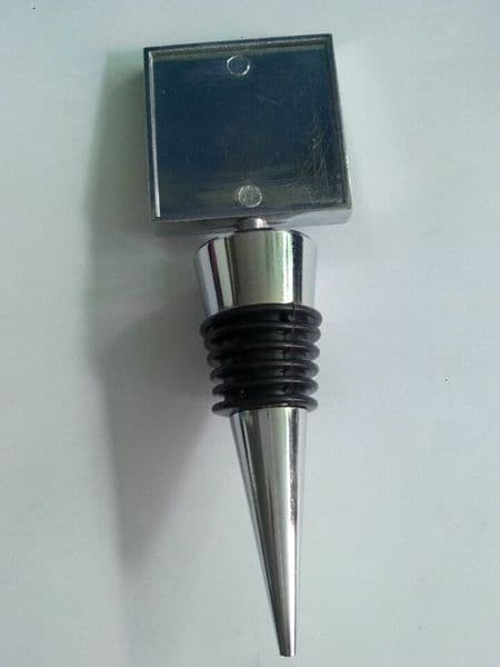 Square Stoppers Blank Wine Stopper Plugs Metal Bottle Caps B2