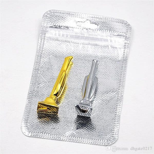 Portable Metal Snuff Straw Sniffer Snorter Nasal Tube Wee Straight Type Snuffer Bullet for Wholesale Smoking Pipe Accessories