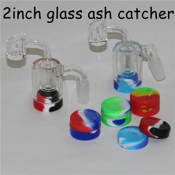 Reclaim catcher ashcatcher bowls smoking glass reclaimer catchers 14mm Male Female joint bubbler ashcatchers water bong Silicone Container