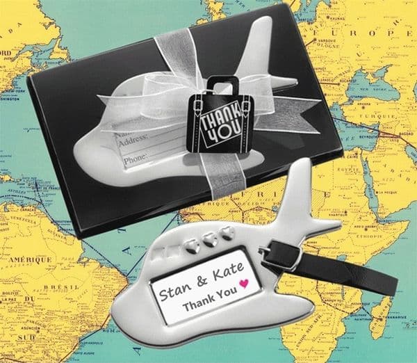 Bon Voyage Airplane Wedding Luggage Tag Bridal Shower Favors Party Gift Presents Souvenirs for Guests WB81