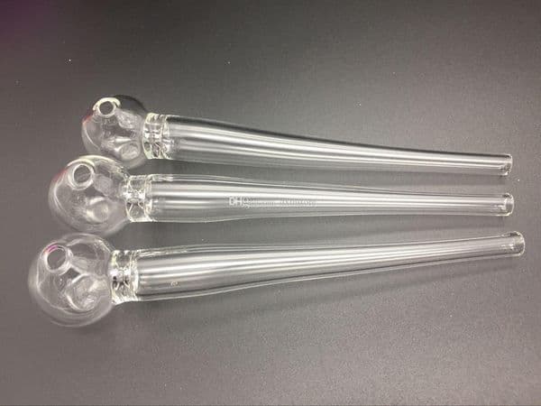 Wholesale New large 6Inch smoking pipe oil burner Big Glass Tube Oil Pipe Nail Glass Oil Pipe Thick Clear tobacco hand pipes