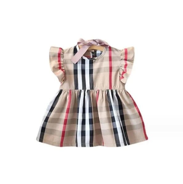 Baby Girls Plaid Dress Kids Princess Dress Summer Newborn Skirts Infant Clothes Toddler Clothing 032
