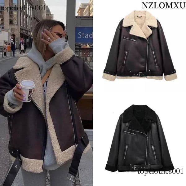 Autumn and Winter New Women's Clothing 2025 Street Style Versatile Zipper Belt Fur Integrated Reversible Jacket