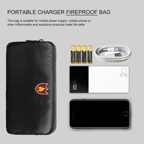Document Factory Direct Supply Fireproof Bag Power Bank Storage Valuable Safe Fire Resistant