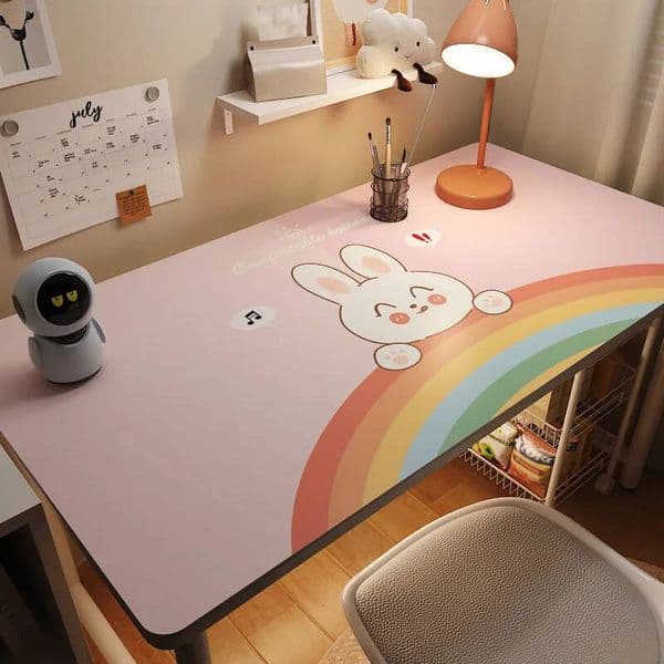 Bestseller Waterproof Eye Protecting Leather Table Cloth Children Cartoon Tablecloth Student Learning Desk Desktop Protection Pad ddmytues