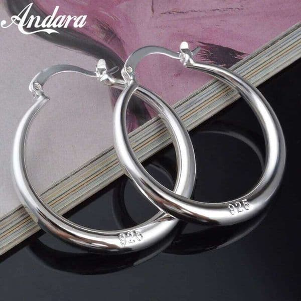 Wholesale Fashion 925 Sterling Silver Earrings Smooth Round Earrings, Women'S Jewelry Gifts