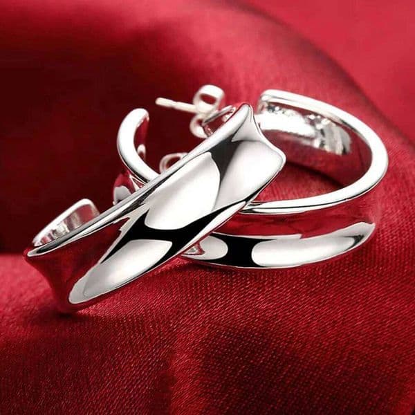 Best Selling 925 Sterling Silver Jewelry Smooth Round Circle Earrings Fashion Classic Woman Earring 2019 New