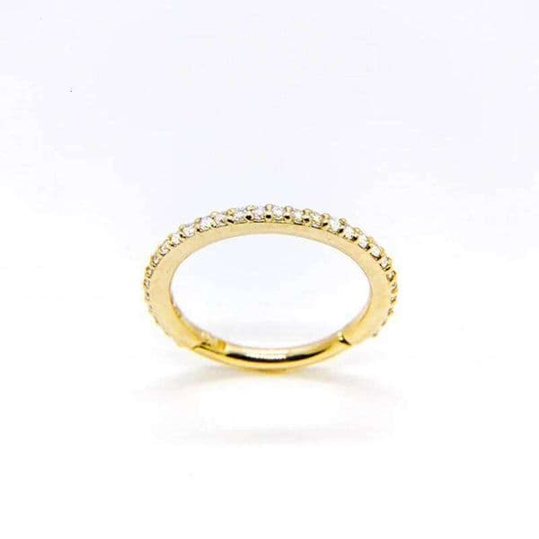Aide 1PC 925 Sterling Silver Dainty Zircon Pave Earrings For Women Gift Oval Crystal Mosaic Piercing Cartilage Hoop Jewelry