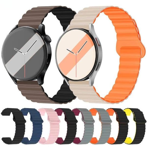 Magnetic Loop For Samsung Galaxy Watch 6/5 Pro/4/Classic/Active 2 20Mm 22Mm Band Silicone Link Bracelet Huawei GT 2-2E 3-4 Strap