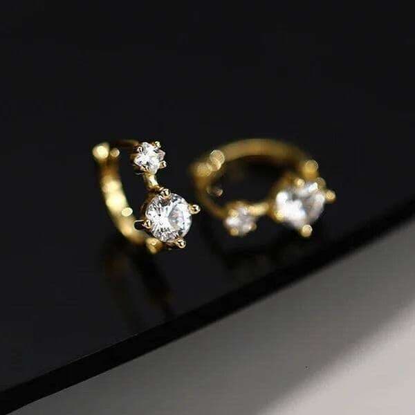Real 925 Sterling Silver Zircon Round Hoop Earrings for Women Classic Geometric Fine Jewelry Minimalist Accessories