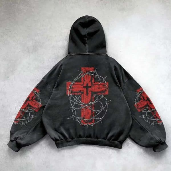 2026 Spring and Autumn Hot Sale Retro Skull Pattern 3D Printed Sweatshirt Unisex Trendy Pullover Hoodie
