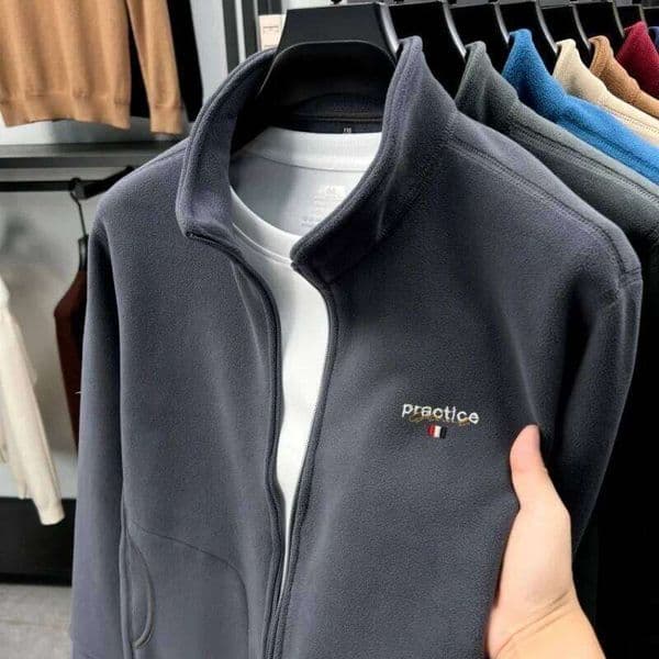 Fashion letter embroidery luxury brand jacket soft comfort pockets thickened warm Korean style high-end men's casual new coat