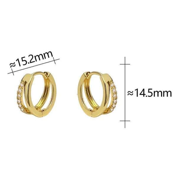 Real 925 Sterling Silver Zircon Round Hoop Earring for Women Trendy Geometric Fine Jewelry Light Luxury Accessories