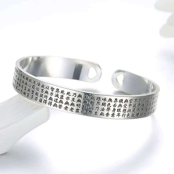 925 Sterling Silver Wordcarving Heart Bracelet Ladies Fashion Simple Birthday Party Wedding Anniversary Jewelry Gift