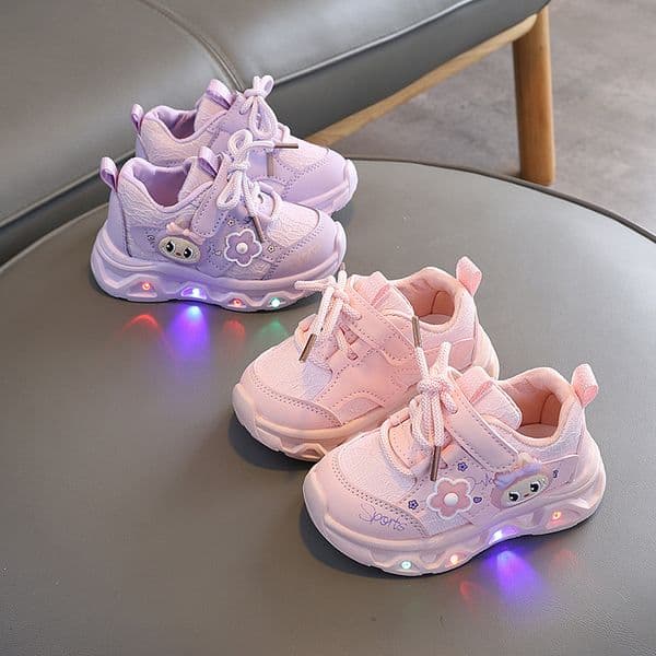 childrens casual shoes lightup led for boy girls outdoor running sneakers breathable mesh kids school walking sport non slip