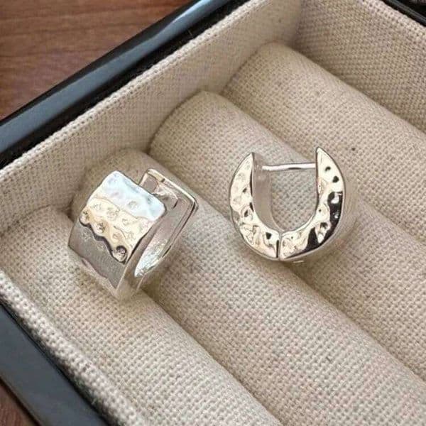 925 Sterling Silver Earrings For Women Trendy Round Square Earring Jewelry Prevent Allergy Party Accessories Gift