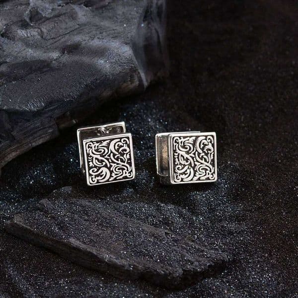 925 Sterling Silver Earrings For Women Simple Vintage Pattern Earring Jewelry Prevent Allergy Party Accessories Gift