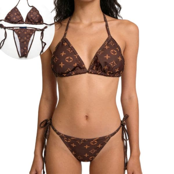 Sexy Women Swimsuits Summer Luxury Bikinis thong Fashion Letters Print Swimwear High Quality Lady Bathing Suits