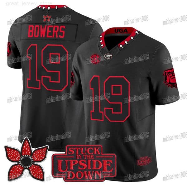 Georgia Bulldog 2025 Stranger Things Edition Football Jersey Brock Bowers Gunner Stockton Nate Frazier Zachariah Branch Vince Chauncey Bowens Larry Walker