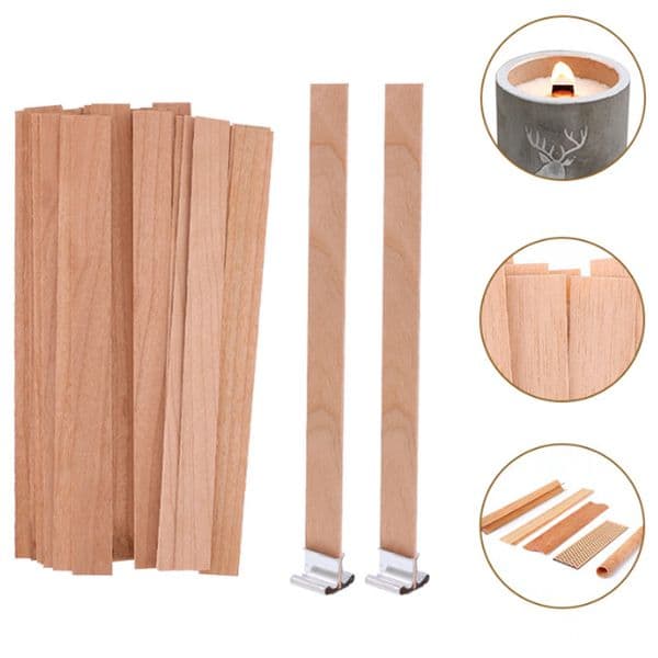 Aromatherapy Multi Size Wood Candle With Iron Stand Diy Wood Natural Candle For Various Party Accessorie