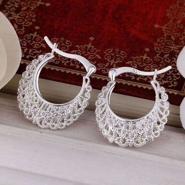 charm pure 925 Sterling silver Earrings Women engagement jewelry noble beautiful fashion Solid party Earring Jewelry
