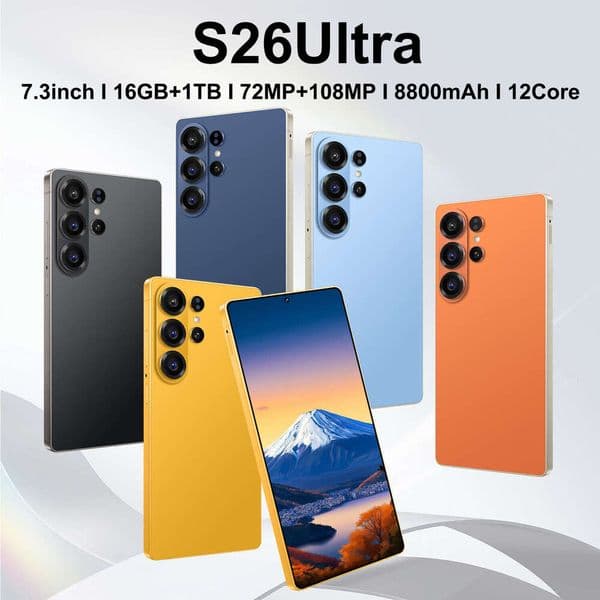 Global Version S26 Ultra Smartphone Android 7.3Inch Large Screen 5G Phone 16+1T Dual SIM,Mobile phone,Google Play Store SANNAING