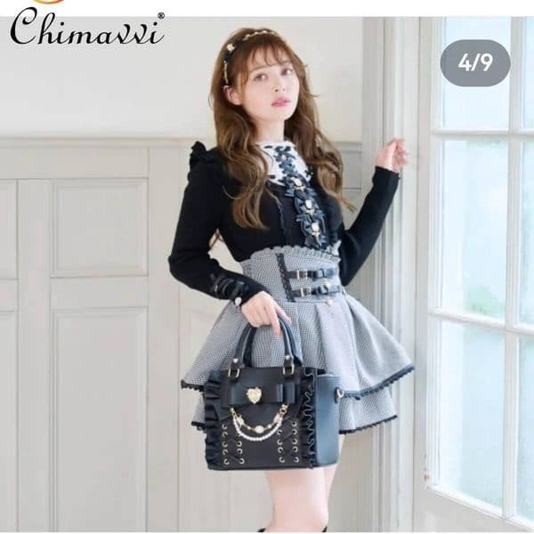 Bestseller Japanese Mass-Produced Sweet Lolita Lace Patchwork Sweater Spring New Liz Style Kawaii Bow Princess Elegant Base Knitted Top ddmytues