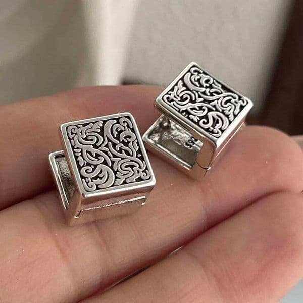 925 Sterling Silver Earrings for Women Geometric Sexy Girl Fashion Trendy Jewelry Gift Sqare Patern Party Wedding pendientes