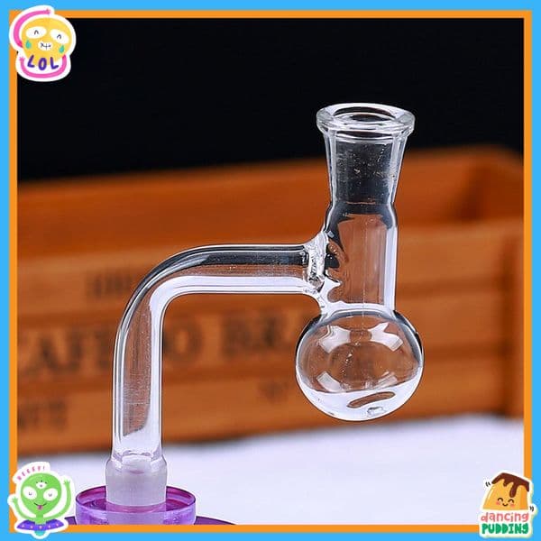 clear Glass Oil Burner 10mm Male Bowl burner Pipes Bubbler Downstem 90 Degree Bent for water Bong Hookah pipe