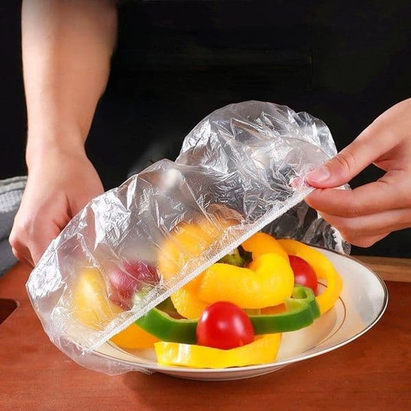 500PCS Food Fresh Keeping Film Food Cover Fruit Vegetable Storage Bag Stretch Wrap Bowl Dish Cover Storage Bag
