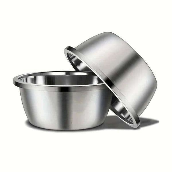 KEMORELA Large Stainless Steel Dog Bowls Premium Bowl for Pets Sturdy Durable Thick Smooth Metal Food and Water Dishes 26Y0110