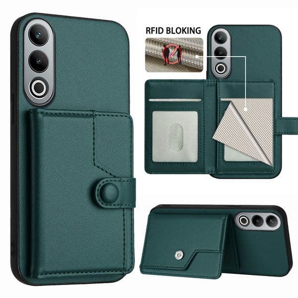 Leather Phone Case For OPPO Realme 15 P3 A5 F29 Reno 14F 14 13 12 Pro Plus 4G 5G RFID Blocking Card Slot Holder Buckle Bag Cover