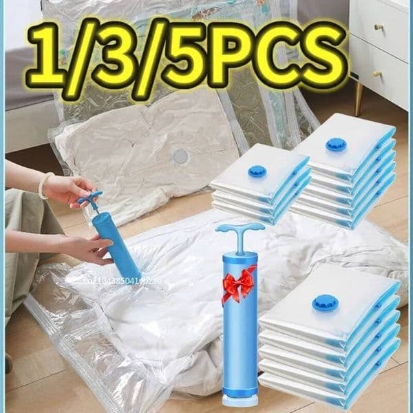 Bestseller 1-10pcs Thickened Compression Bag,Transparent Quilt Vacuum Bags, Household Clothing Storage and Sorting Bag ddmytues
