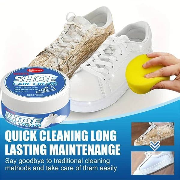 Multi-functional cleaning paste white sneakers, yellowing and whitens, no-wash agent for athletic shoes, removes sta