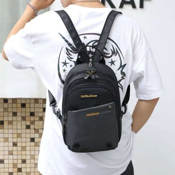 Men Small Backpack Rucksack Messenger Cross Body Chest Bags Multi-purpose Military Travel Nylon Male Fashion Daypack Knapsack
