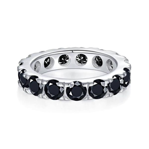 Black Moissanite Stones Moissanite Wedding Ring Custom DEF 925 Silver Moissanite Engagement Rings for Women
