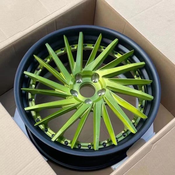 20 21 22-inch forged rims for Benz BMW Audi Jaguar Tesla Lexus Mustang Ferrari 488 Land Rover Aito Zeekr Rolls-Royce Lamborghini URUS custom 2 piece green forged wheels