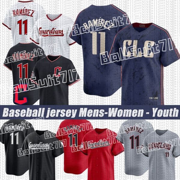Clevelands Guardians 11 Jose Ramirez 57 Shane Bieber Josh Andres Gimenez Tanner Bibee Bo Naylor Kyle Manzardo Baseball Jerseys