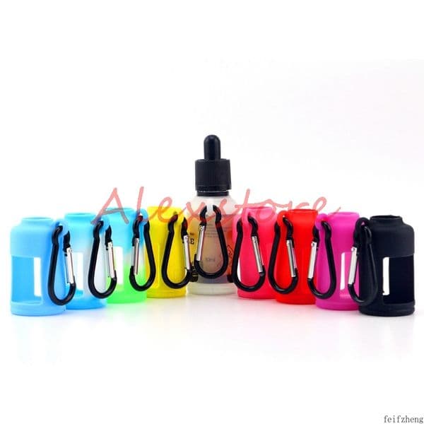 Silicone Skin For Liquid Bottles Soft Pouch Box Protective Colorful Display Case Fit Juice Bottle 30ML Silicon Rubber Sleeve DHL