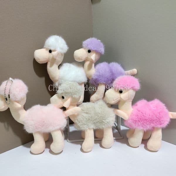 Fluffy Camel Keychain Creative Bag Ornaments For Women Girls Fashion Kawaii Room Decor Birthday Holiday Gifts